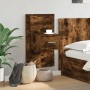 Mesita de noche de pared con luces LED roble ahumado de , Mesitas de noche - Ref: Foro24-848165, Precio: 58,25 €, Descuento: %