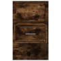 Mesita de noche de pared con luces LED roble ahumado de , Mesitas de noche - Ref: Foro24-848165, Precio: 58,25 €, Descuento: %