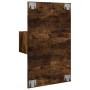 Mesita de noche de pared con luces LED roble ahumado de , Mesitas de noche - Ref: Foro24-848165, Precio: 58,25 €, Descuento: %
