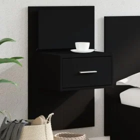 Mesita de noche de pared con luces LED negro de , Mesitas de noche - Ref: Foro24-848159, Precio: 59,86 €, Descuento: %