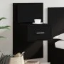 Wall-mounted bedside table with black LED lights by , Nightstands - Ref: Foro24-848159, Price: 59,86 €, Discount: %