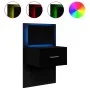 Wall-mounted bedside table with black LED lights by , Nightstands - Ref: Foro24-848159, Price: 59,86 €, Discount: %