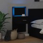 Mesita de noche de pared con luces LED negro de , Mesitas de noche - Ref: Foro24-848159, Precio: 60,79 €, Descuento: %