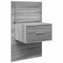 Mesita de noche de pared con luces LED gris Sonoma de , Mesitas de noche - Ref: Foro24-848167, Precio: 68,15 €, Descuento: %