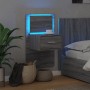 Mesita de noche de pared con luces LED gris Sonoma de , Mesitas de noche - Ref: Foro24-848167, Precio: 68,15 €, Descuento: %