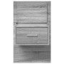 Mesita de noche de pared con luces LED gris Sonoma de , Mesitas de noche - Ref: Foro24-848167, Precio: 68,15 €, Descuento: %