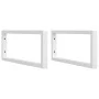 Sink shelf supports 2 units rectangular white steel by , Supports and crossbars - Ref: Foro24-4007266, Price: 36,59 €, Discou...