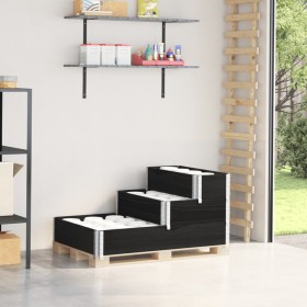 Arriate elevado de 3 niveles madera maciza pino negro 120x80 cm de , Maceteros y jardineras - Ref: Foro24-4010310, Precio: 84...