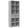 Aparador alto madera de ingeniería gris Sonoma 70x42,5x185 cm de , Aparadores - Ref: Foro24-3281467, Precio: 151,53 €, Descue...