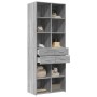 Aparador alto madera de ingeniería gris Sonoma 70x42,5x185 cm de , Aparadores - Ref: Foro24-3281467, Precio: 151,53 €, Descue...