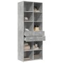 Aparador alto madera de ingeniería gris hormigón 70x42,5x185 cm de , Aparadores - Ref: Foro24-3281465, Precio: 152,88 €, Desc...