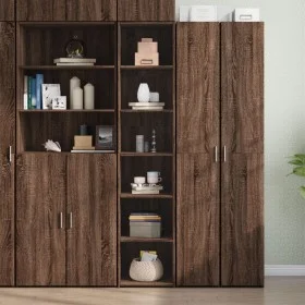 Aparador alto madera de ingeniería marrón roble 40x41x185 cm de , Aparadores - Ref: Foro24-3281672, Precio: 95,08 €, Descuent...