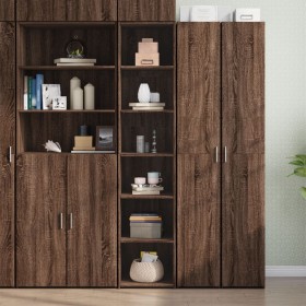 Aparador alto madera de ingeniería marrón roble 40x41x185 cm de , Aparadores - Ref: Foro24-3281672, Precio: 96,34 €, Descuent...