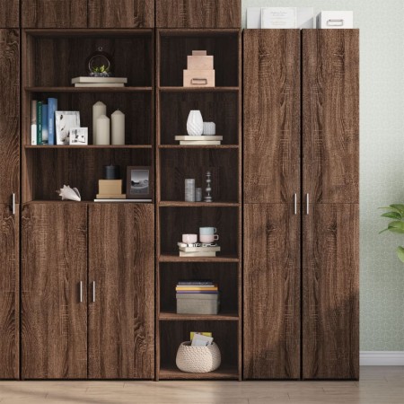 Aparador alto madera de ingeniería marrón roble 45x41x185 cm de , Aparadores - Ref: Foro24-3281679, Precio: 101,89 €, Descuen...