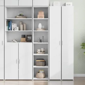 Aparador alto madera de ingeniería blanco 40x41x185 cm de , Aparadores - Ref: Foro24-3281666, Precio: 92,79 €, Descuento: %
