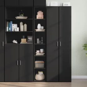 Aparador alto madera de ingeniería negro 30x41x185 cm de , Aparadores - Ref: Foro24-846412, Precio: 86,73 €, Descuento: %