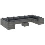 Set de muebles de jardín 11 pzas y cojines ratán sintético gris de , Conjuntos de jardín - Ref: Foro24-3308290, Precio: 745,6...