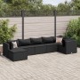 Set de muebles de jardín y cojines 7 pzas ratán sintético negro de , Conjuntos de jardín - Ref: Foro24-3308227, Precio: 531,4...