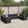 Set de muebles de jardín 9 pzas y cojines ratán sintético negro de , Conjuntos de jardín - Ref: Foro24-3308267, Precio: 768,5...