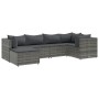 Set de muebles de jardín 6 pzas y cojines ratán sintético gris de , Conjuntos de jardín - Ref: Foro24-3308210, Precio: 407,06...
