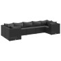 Set de muebles de jardín y cojines 7 pzas ratán sintético negro de , Conjuntos de jardín - Ref: Foro24-3308259, Precio: 624,9...