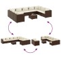 Set muebles de jardín 10 pzas y cojines ratán sintético marrón de , Conjuntos de jardín - Ref: Foro24-3308273, Precio: 681,24...