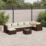 Set sofás de jardín 8 piezas y cojines ratán sintético marrón de , Conjuntos de jardín - Ref: Foro24-3308233, Precio: 629,76 ...