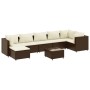 Set sofás de jardín 8 piezas y cojines ratán sintético marrón de , Conjuntos de jardín - Ref: Foro24-3308233, Precio: 629,76 ...