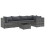 Set de muebles de jardín 6 pzas y cojines ratán sintético gris de , Conjuntos de jardín - Ref: Foro24-3308098, Precio: 422,16...