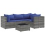 Set de muebles de jardín 5 pzas y cojines ratán sintético gris de , Conjuntos de jardín - Ref: Foro24-3308087, Precio: 302,94...