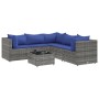 Set de muebles de jardín 6 pzas y cojines ratán sintético gris de , Conjuntos de jardín - Ref: Foro24-3308135, Precio: 394,42...