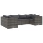 Set de muebles de jardín 6 pzas y cojines ratán sintético gris de , Conjuntos de jardín - Ref: Foro24-3308250, Precio: 386,20...