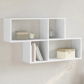 Estantería de pared madera ingeniería blanco 100x20x53 cm de , Estantes y estanterías - Ref: Foro24-848017, Precio: 44,24 €, ...
