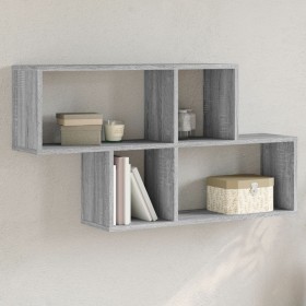 Estante de pared madera ingeniería gris Sonoma 100x20x53 cm de , Estantes y estanterías - Ref: Foro24-848022, Precio: 42,42 €...