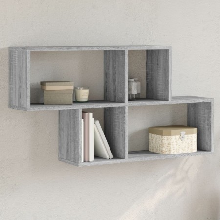 Estante de pared madera ingeniería gris Sonoma 100x20x53 cm de , Estantes y estanterías - Ref: Foro24-848022, Precio: 42,42 €...