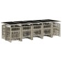 Set comedor jardín y cojines 15 pzas ratán sintético gris claro de , Conjuntos de jardín - Ref: Foro24-3210995, Precio: 838,5...