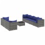 Set de muebles de jardín 8 pzas y cojines ratán sintético gris de , Conjuntos de jardín - Ref: Foro24-3308039, Precio: 540,99...