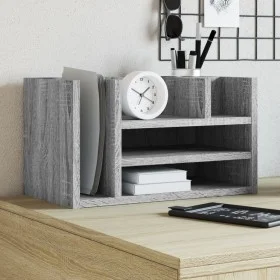 Organizador escritorio madera ingeniería gris 44,5x24x25 cm de , Clasificación y organización - Ref: Foro24-848043, Precio: 3...