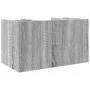Organizador escritorio madera ingeniería gris 44,5x24x25 cm de , Clasificación y organización - Ref: Foro24-848043, Precio: 3...