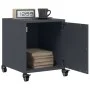 Bedside table in anthracite grey steel, 36x39x43.5 cm by , Nightstands - Ref: Foro24-846618, Price: 49,25 €, Discount: %