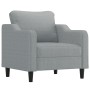 Sillón con taburete tela gris claro 60 cm de , Sofás - Ref: Foro24-3201127, Precio: 193,83 €, Descuento: %
