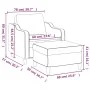Armchair with light gray fabric stool 60 cm by , Sofas - Ref: Foro24-3201127, Price: 216,95 €, Discount: %