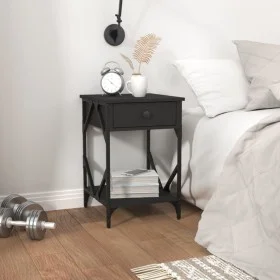 Mesitas de noche 2 uds madera contrachapada negro 40x42x60 cm de , Mesitas de noche - Ref: Foro24-826336, Precio: 82,15 €, De...