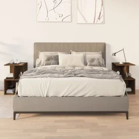 Mesitas de noche 2 uds contrachapada marrón roble 35x35x55 cm de , Mesitas de noche - Ref: Foro24-815188, Precio: 69,59 €, De...