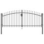 Puerta doble para valla con puntas de lanza 300x150 cm de , Puertas de jardín - Ref: Foro24-144359, Precio: 194,56 €, Descuen...
