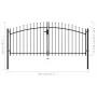 Double gate for fence with spear tips 300x150 cm by , garden gates - Ref: Foro24-144359, Price: 190,77 €, Discount: %
