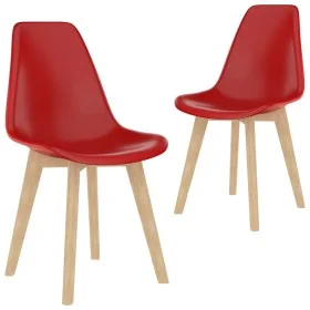 Sillas de comedor 2 unidades plástico rojo de , Sillas de comedor - Ref: Foro24-289119, Precio: 107,76 €, Descuento: %