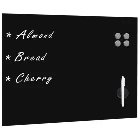 Pizarra magnética de pared negra vidrio 80x60 cm de , Pizarras blancas - Ref: Foro24-30108, Precio: 54,95 €, Descuento: %