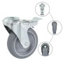 Ruedas giratorias agujero pasador y frenos dobles 4 uds 100 mm de , Manipulación de materiales - Ref: Foro24-143427, Precio: ...