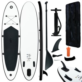 Juego de tabla de paddle surf inflable negro y blanco de vidaXL, Paddleboards - Ref: Foro24-92728, Precio: 151,01 €, Descuent...